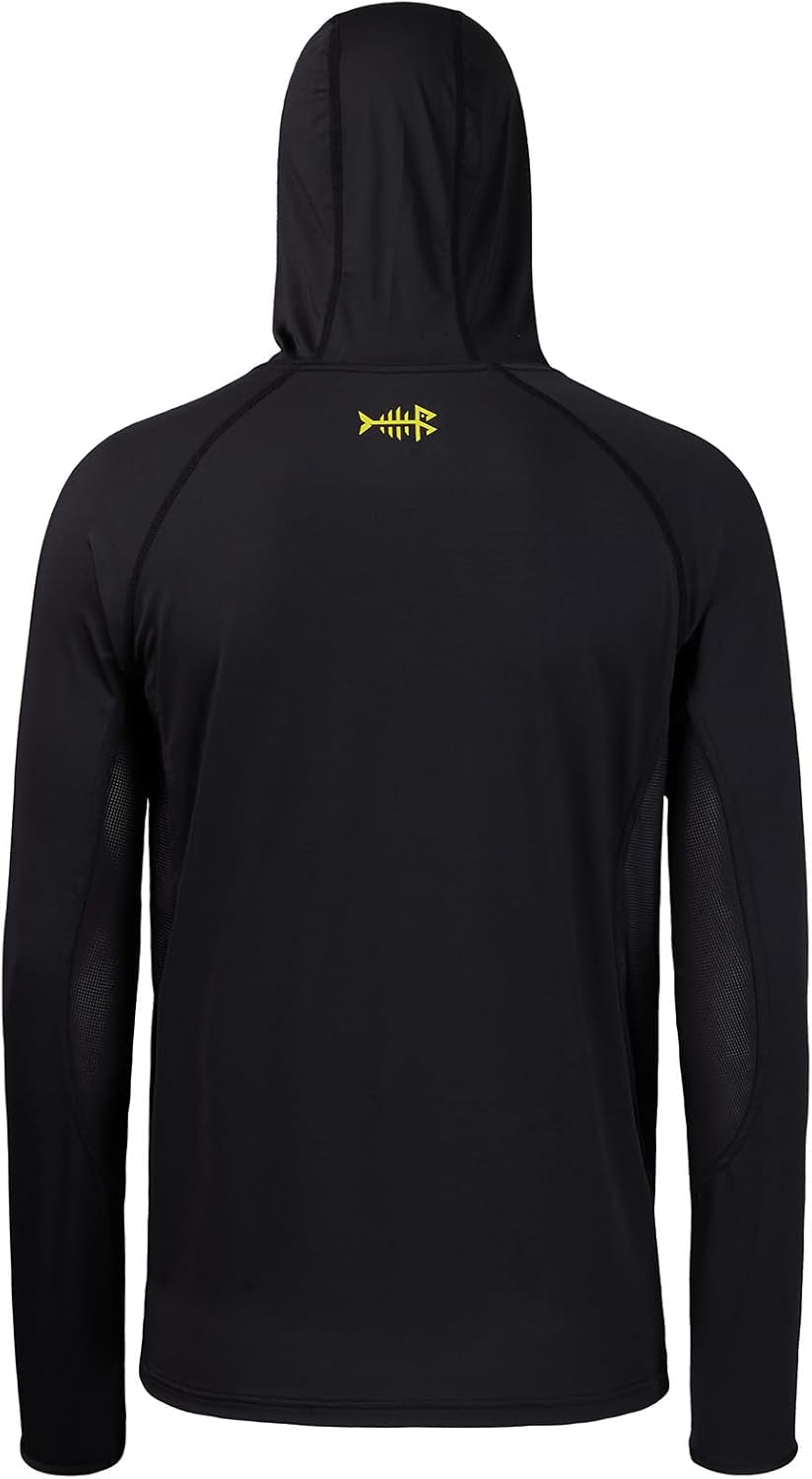 UPF 50+ Men’S Long Sleeve Fishing Shirt with Mask UV Neck Gaiter Hoodie